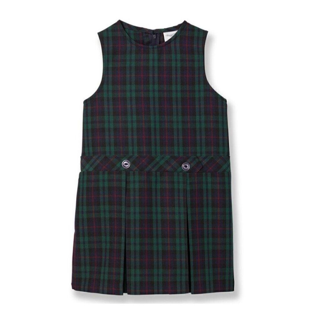 RK Rifle/Kaynee Size 12 - Girls Classic‎ Drop Waist Jumper Green Red Uniform